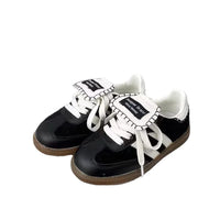 MOF Kids leopard print horse hair silver & black leather sneakers