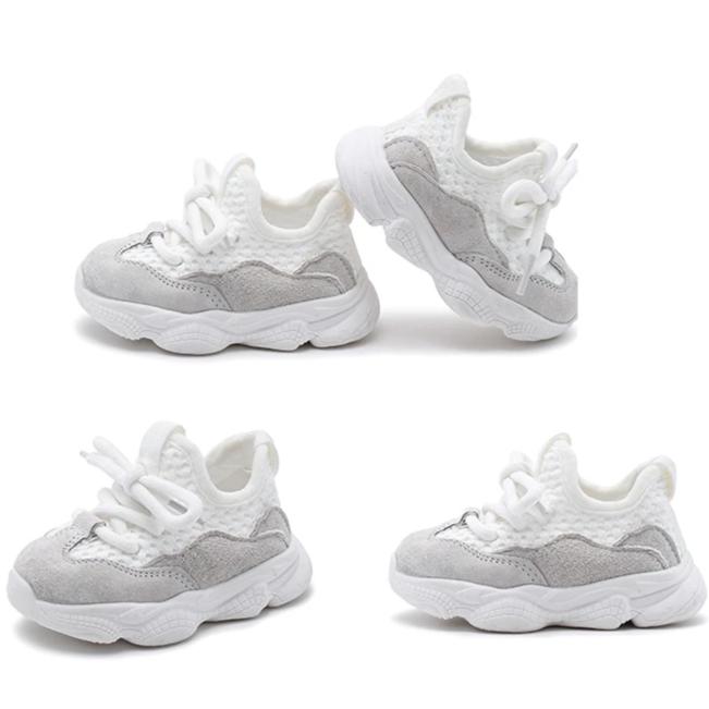  Little Child Boys Girls Sneakers Kids Shoes Breathable Toddler  Shoes Fashion Baby Walking White (B, 9.5 Little Child)