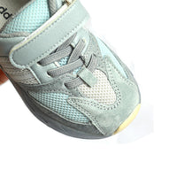 MOF Kids light gray textured strap &amp; lace up sneakers